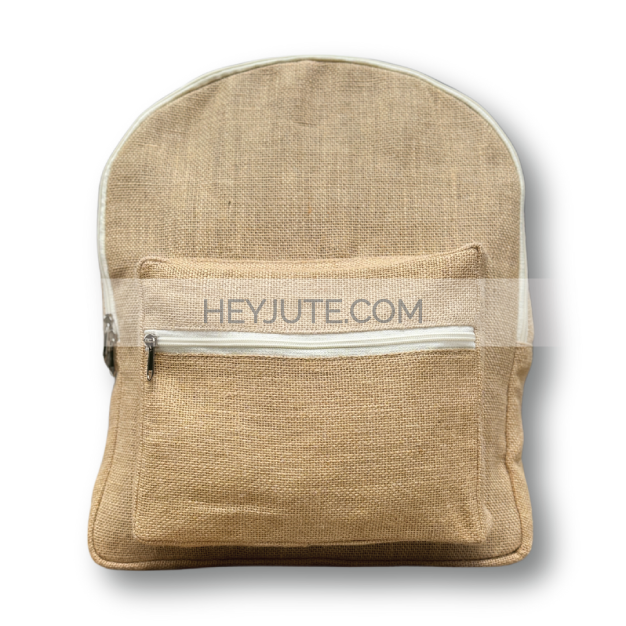 Thumbnail: Jute Waffle Pattern Bag with Pocket