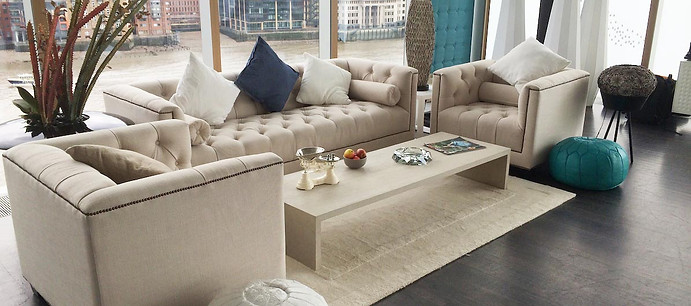 Nannaku Prematho, the father's office sofa area