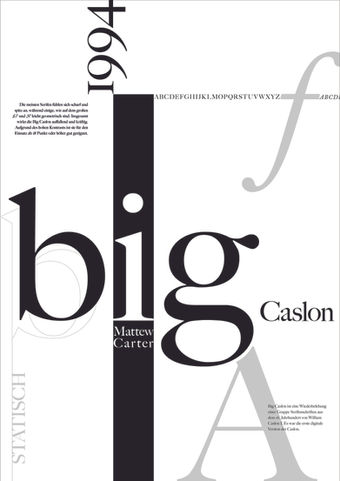 big caslon – Plakatdesign