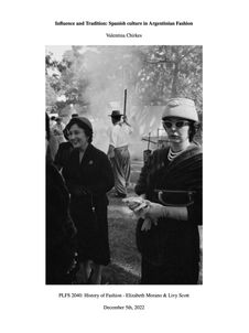 Influence and Tradition: Spanish culture in Argentinian Fashion