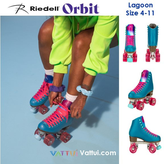 ภาพขนาดย่อ: Riedell Orbit Roller Skate Set ไรเดลออบิทโรลเลอร์สเก็ตน้ำเงินม่วงชมพู