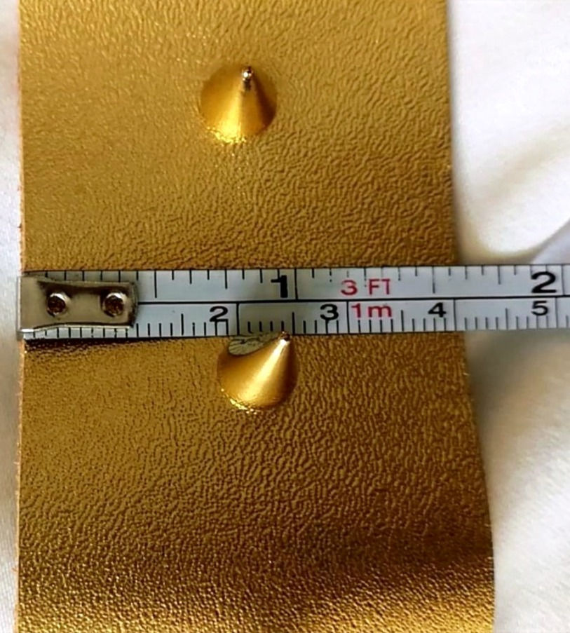 ภาพขนาดย่อ: Golden Stud Leather Shoulder Leash Skateboard Quad Skate Rollerblade Inlineskate