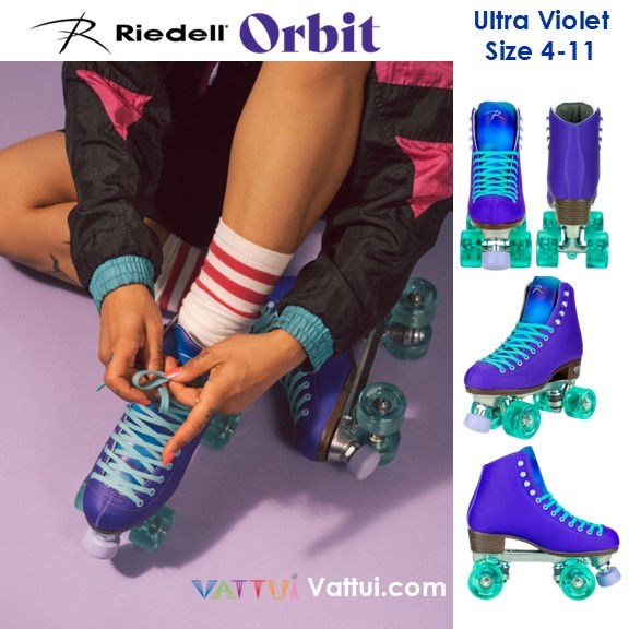 ภาพขนาดย่อ: Riedell Orbit Roller Skate Set ไรเดลออบิทโรลเลอร์สเก็ตน้ำเงินม่วงชมพู