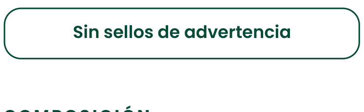 Sin sellos de advertencia