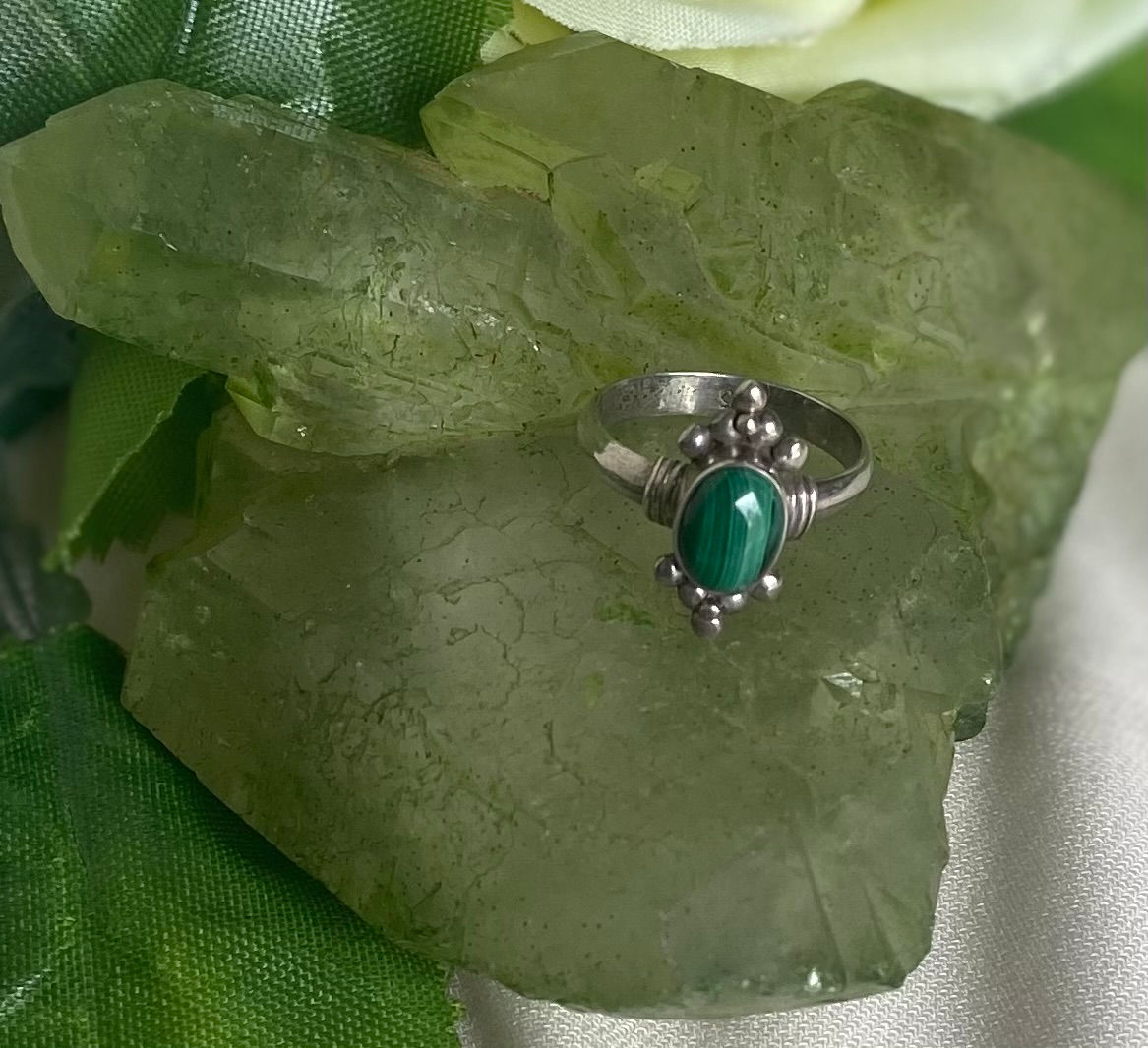 Sterling Silver Malachite Ring