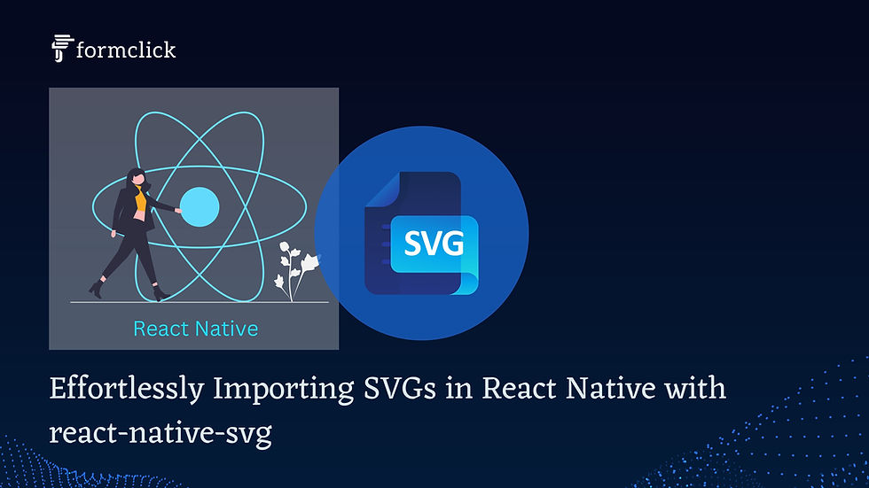 Diagram illustrating the process of importing and using SVGs in React Native using the react-native-svg library. It covers installation steps, importing SVG files as components, basic usage with examples of SVG elements like circles and rectangles, and advanced techniques including animation, styling, and optimization. The image highlights the benefits of using SVGs in mobile app development, such as scalability, small file size, and customization.