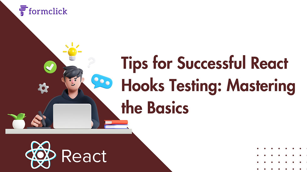Tips for Successful React Hooks Testing: Mastering the Basics - Illustration depicting testing tools and techniques for React Hooks.