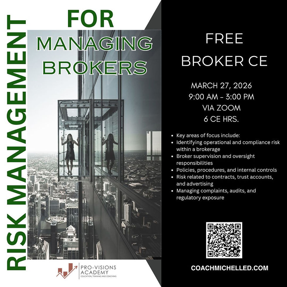 Risk Management For Managing Brokers