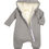 Thumbnail: Smart Cuddly Jumpsuit + Bib - Gray