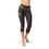 Thumbnail: Womens Striped Lines Sports Brown Capri Leggings