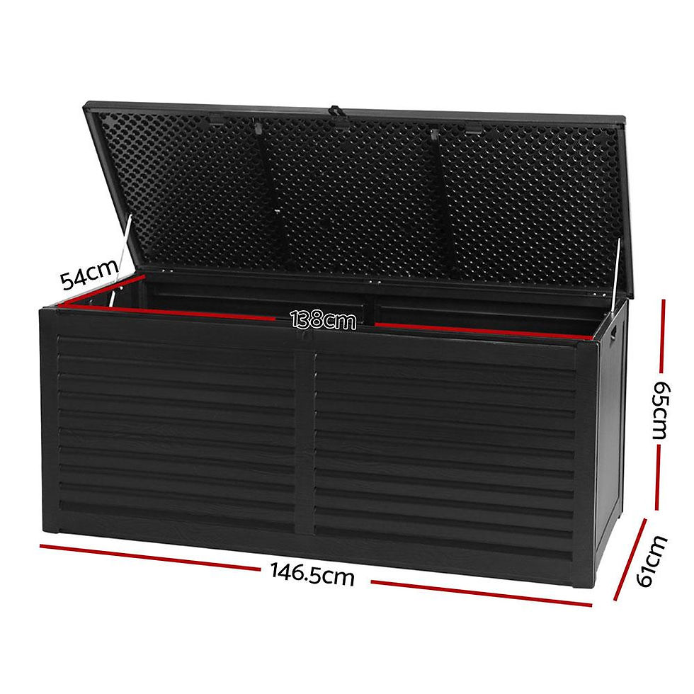 Gardeon Outdoor Storage Box 490L Container Lockable Garden Bench Shed