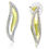 Thumbnail: 3W941 - Gold+Rhodium Brass Jewelry Sets with AAA Grade CZ  in Clear