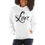 Thumbnail: Womens Hoodie - Pullover Sweatshirt - Black Graphic/inspire Love