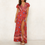 Thumbnail: Womens Wrap Style V Neck Floral Maxi Dress