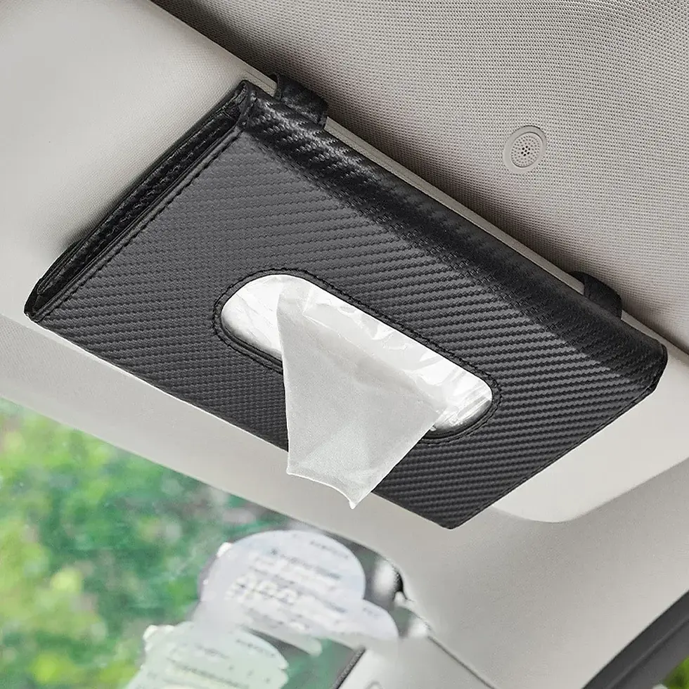 Car Tissue Holder, Car Sun Visor Napkin Case, Multifunctional PU