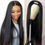Thumbnail: U Part Wig Straight Hair Human Hair Wigs For Black Women Brazilian