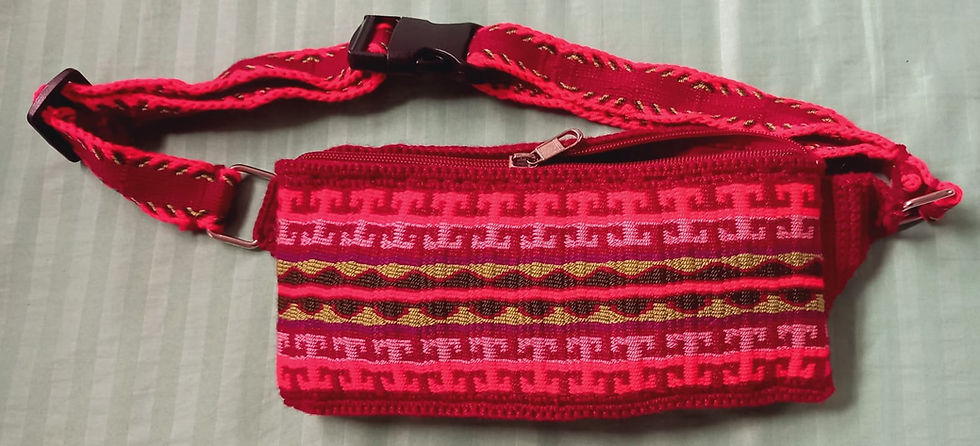 Canguro tejido - Tonos rojos