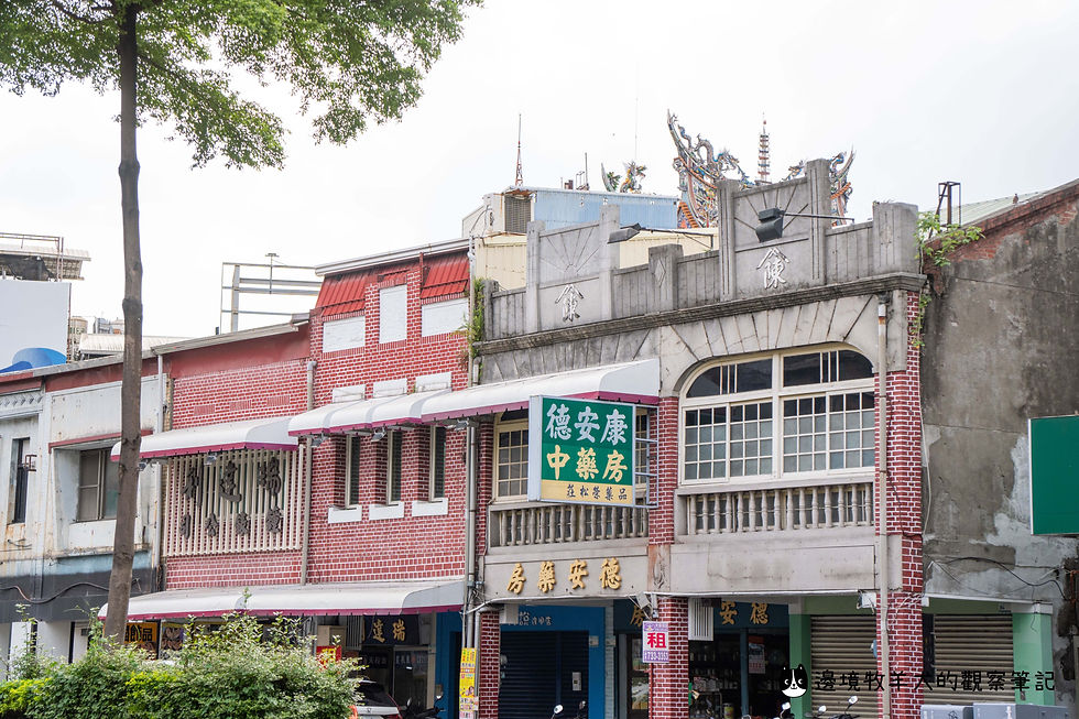 由縣府補助民眾修繕老屋的四連棟街屋