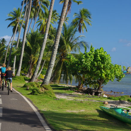 Bora vue depuis la terre : rando et vélo!