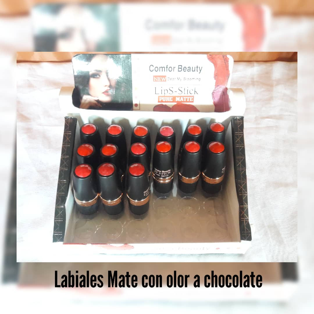 Labiales Mate con olor a Chocolate