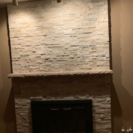 fireplace stone installation