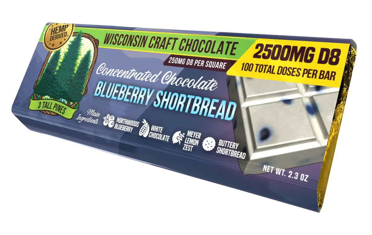 3 Tall Pines 2500mg D8 Chocolate Bar