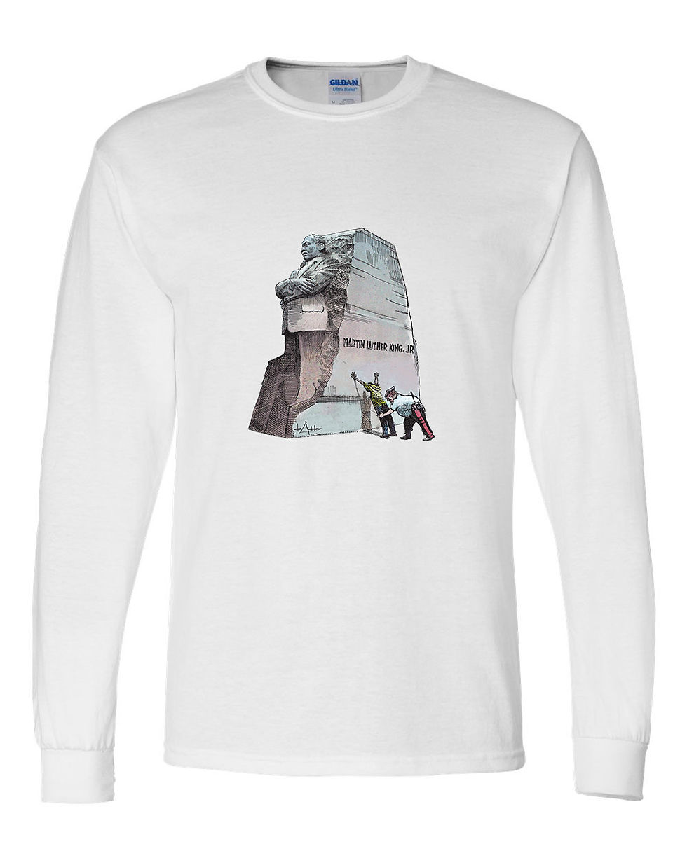 Men's Long Sleeve Shirt - Frisk against MLK Jr.