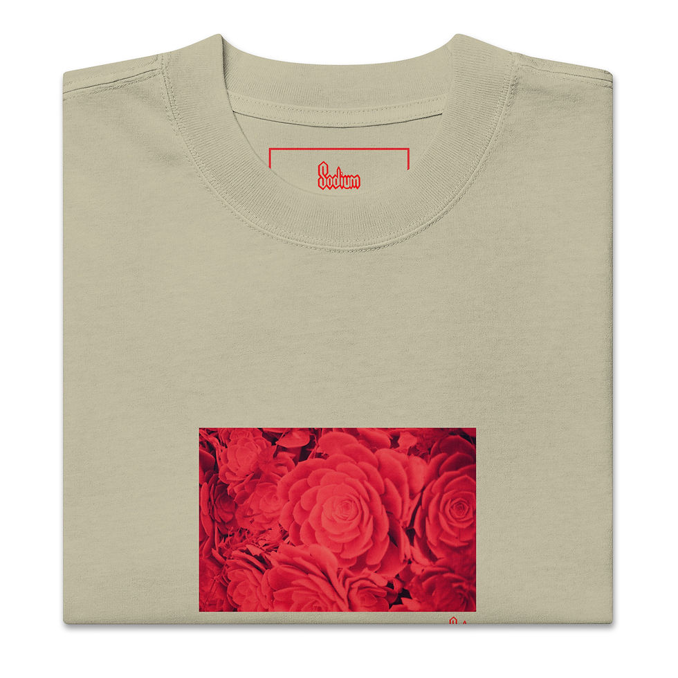 Thumbnail: RED ROSES - Sodium Oversized Photo Tee