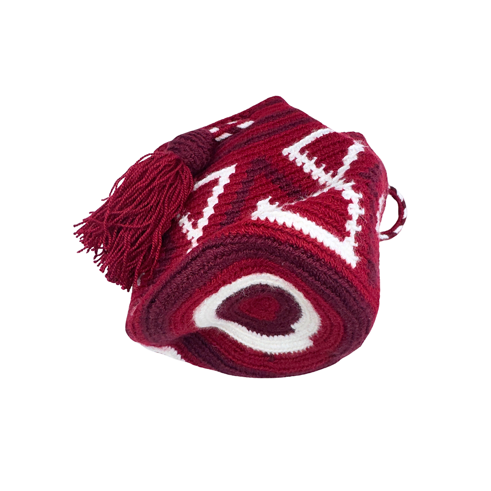 Thumbnail: Red + Burgundy Pattern Mochila by Miguelina