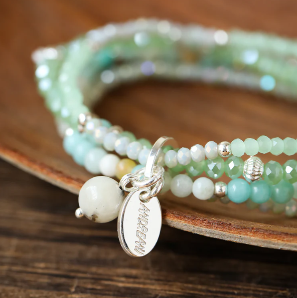 Armband aus Amazonit, Nahaufnahme