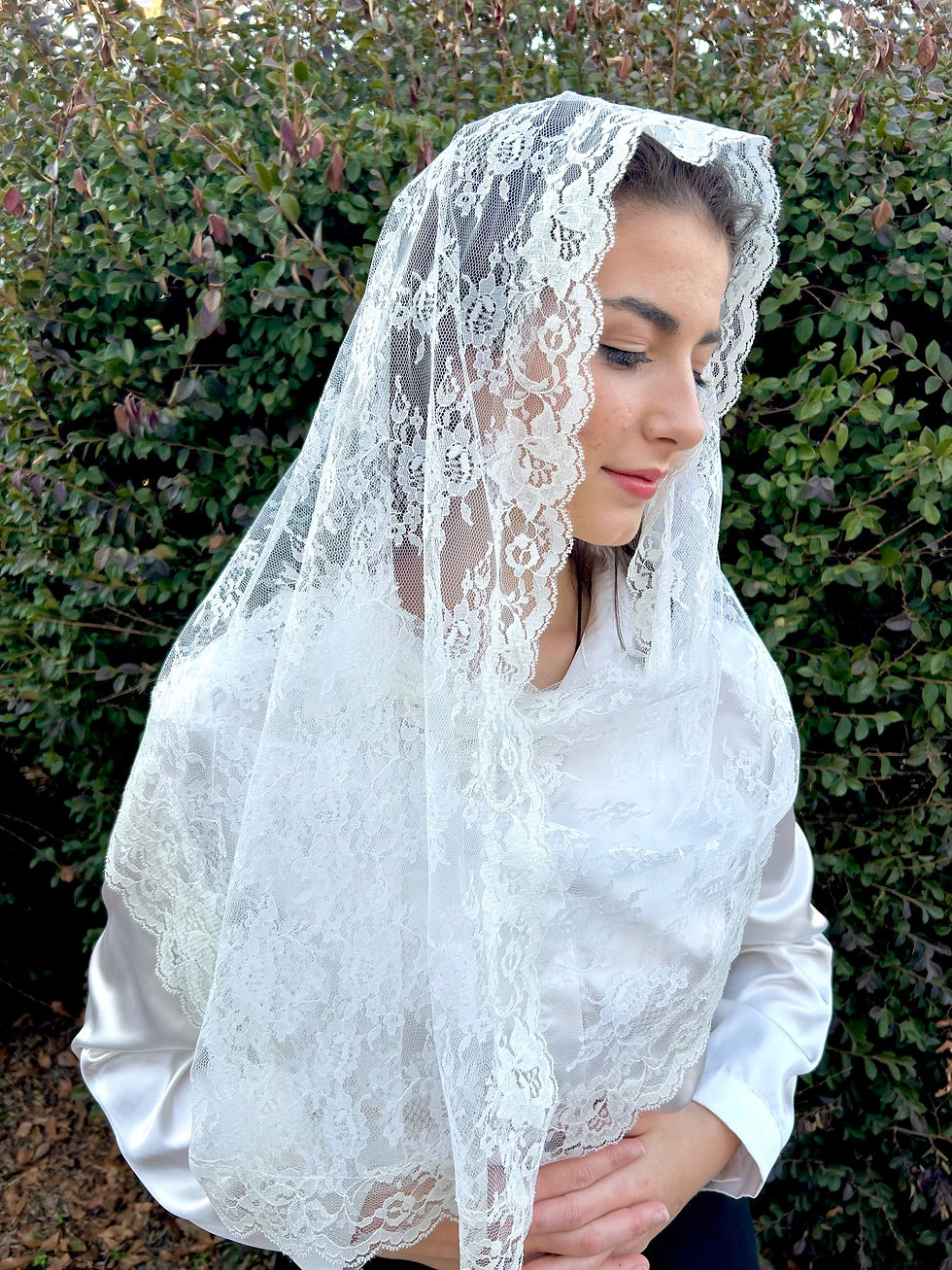 Thumbnail: Black, White or Ivory Rectangle Veil - Large 