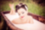 Vintage girl in pin-up curls