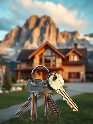 A large beautiful mountain home in the b