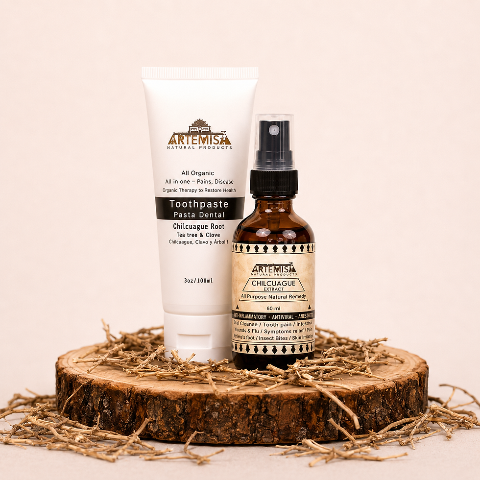 Chilcuague Product Set with natural toothpaste and Chilcuague Extract