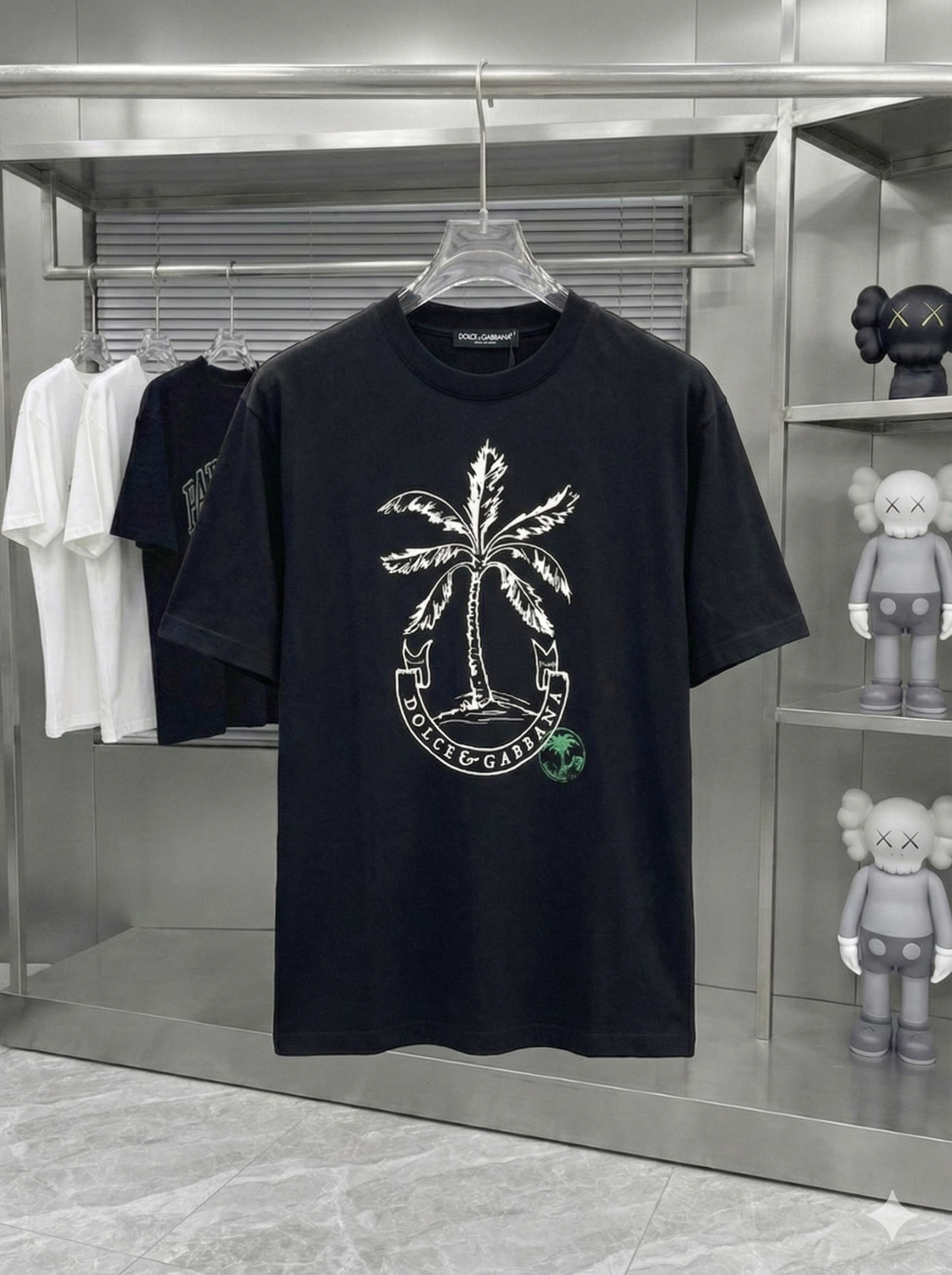 Dolce & Gabbana Palm Logo Print T-Shirt