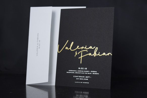 Elegant foil stamping invitation in NYC