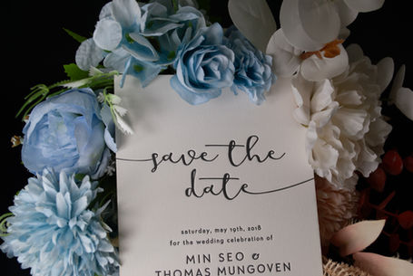 Custom wedding invitation with LETTERPRESS letterpress foil stamping