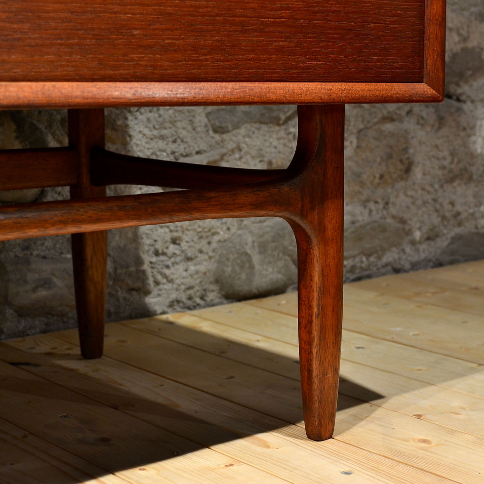 Miniature : Lowboard en teck, Danemark, 1960's