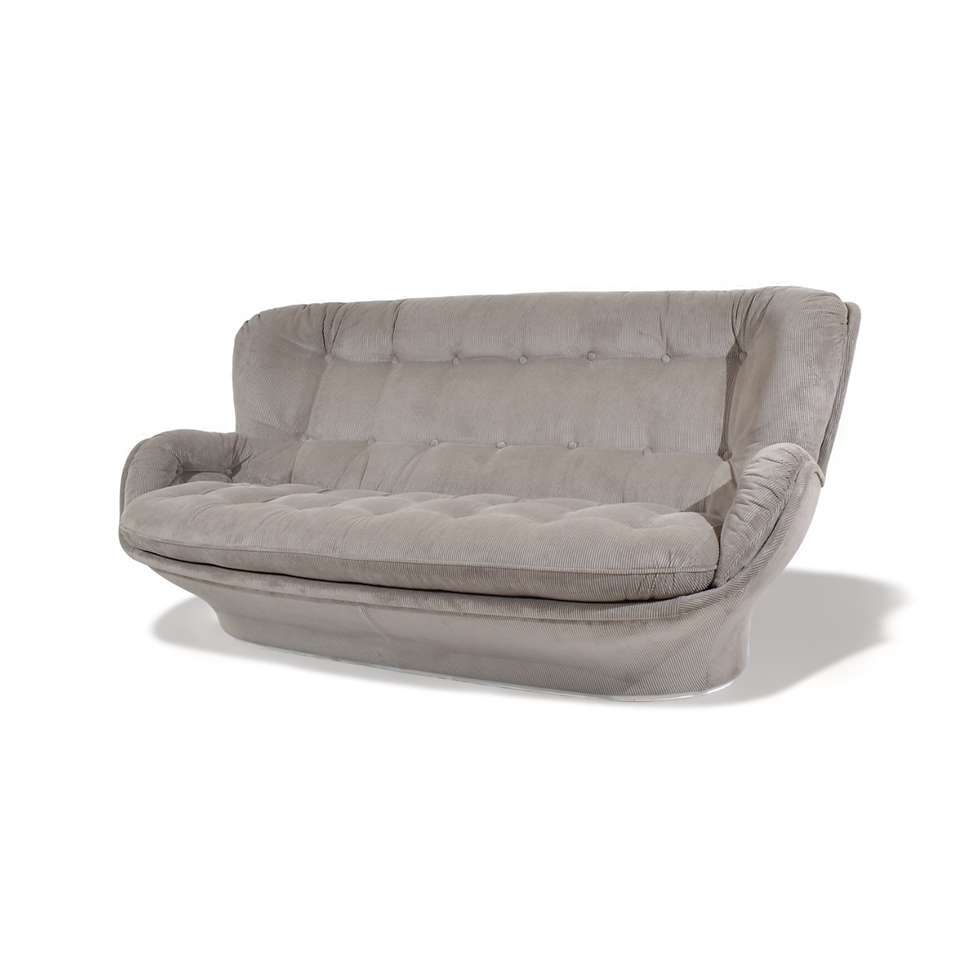 Miniature : Canapé Karaté en velours côtelé, Michel Cadestin, Airborne, France, 1970's