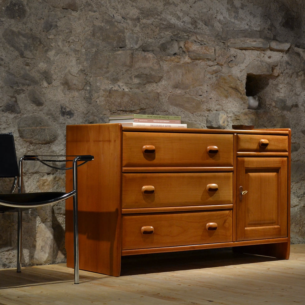 Miniature : Sideboard en cerisier massif, Suisse, 1960's