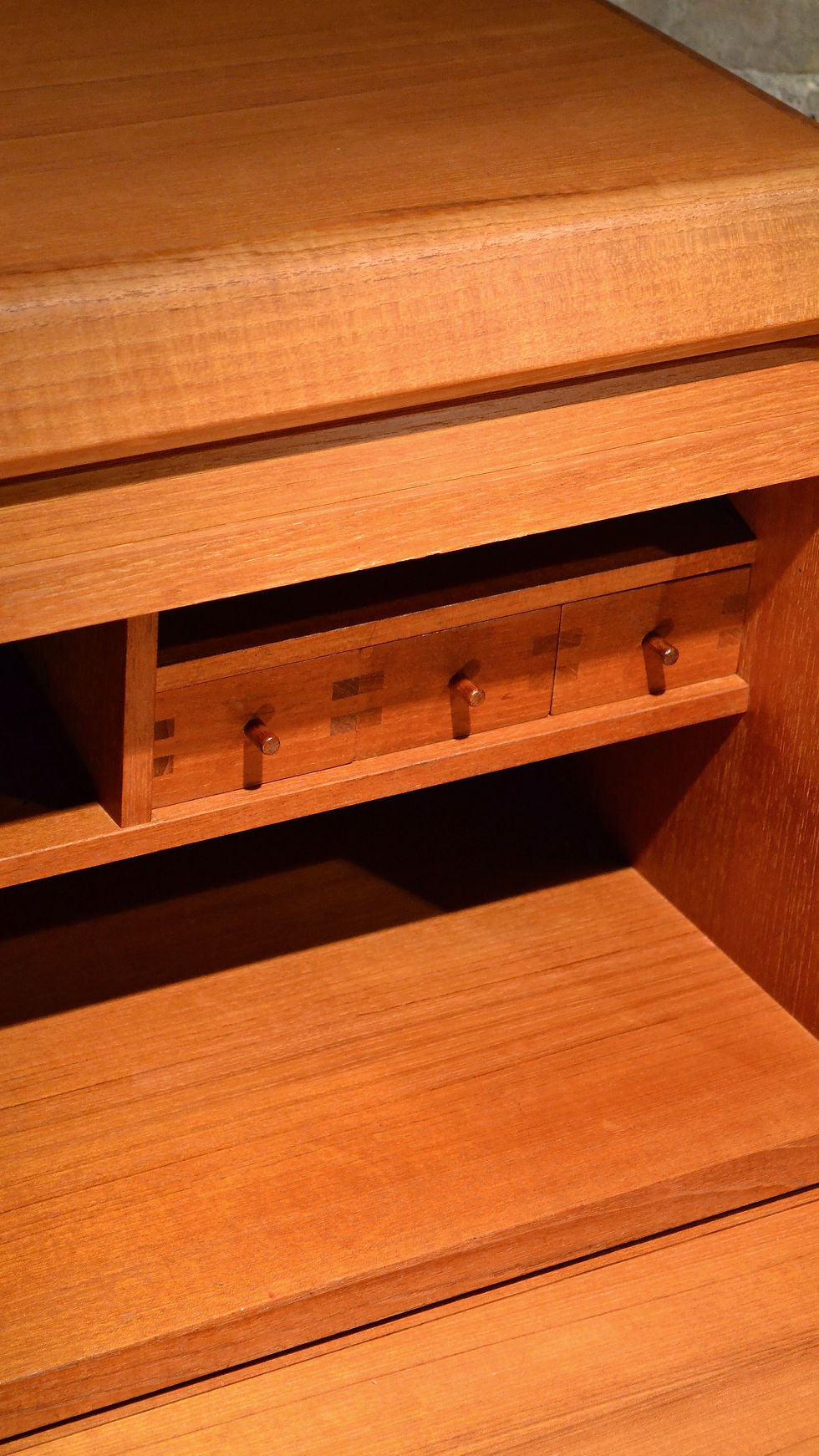 Miniature : Secrétaire/Coiffeuse en teck, B.M Jørgensen, Dyrlund, Danemark, 1970's