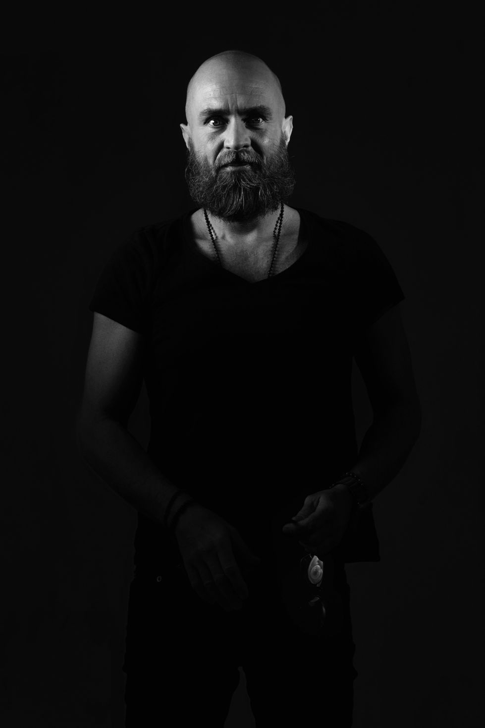 Portret męski czarnobiel