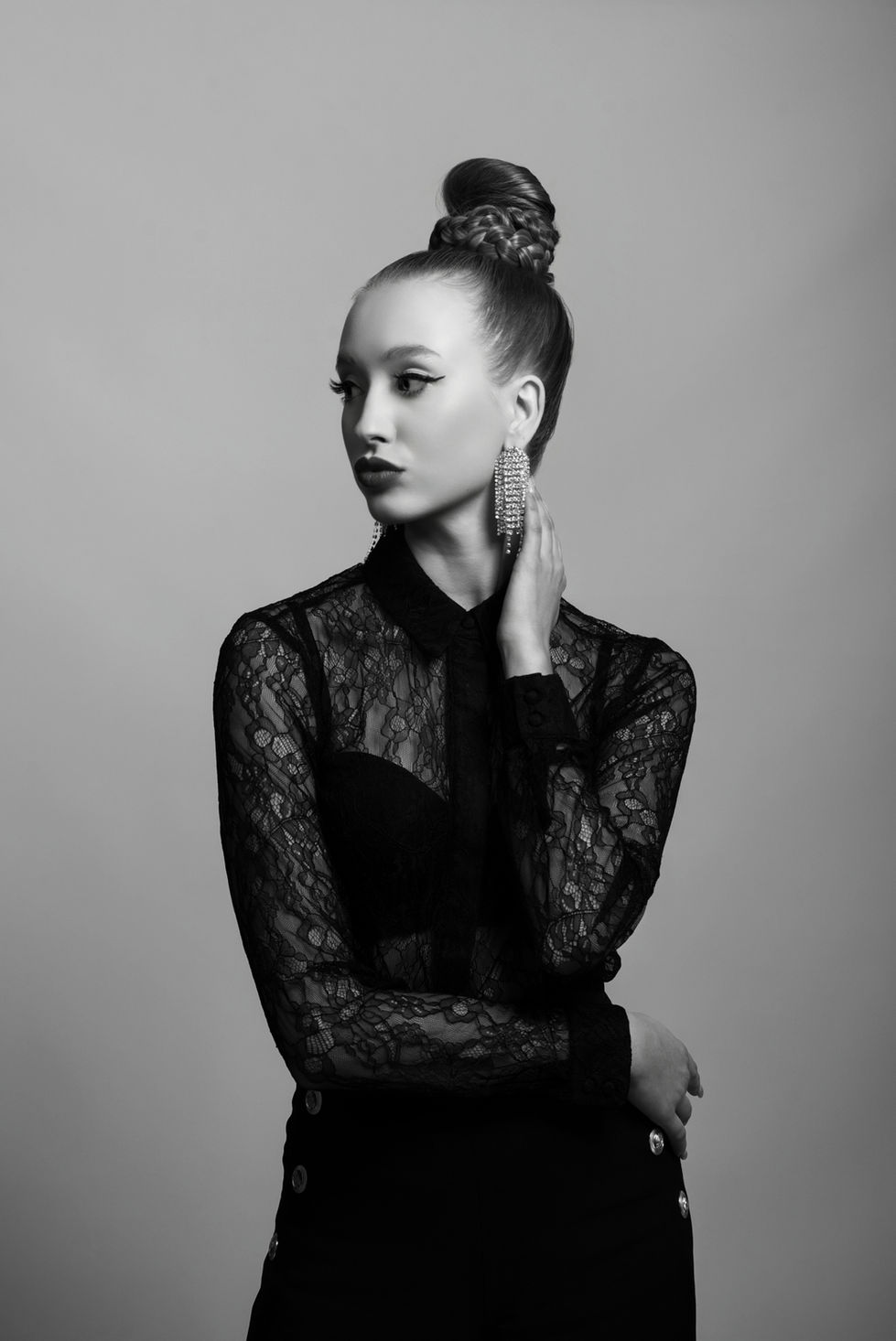 Portret beauty czarnobiel
