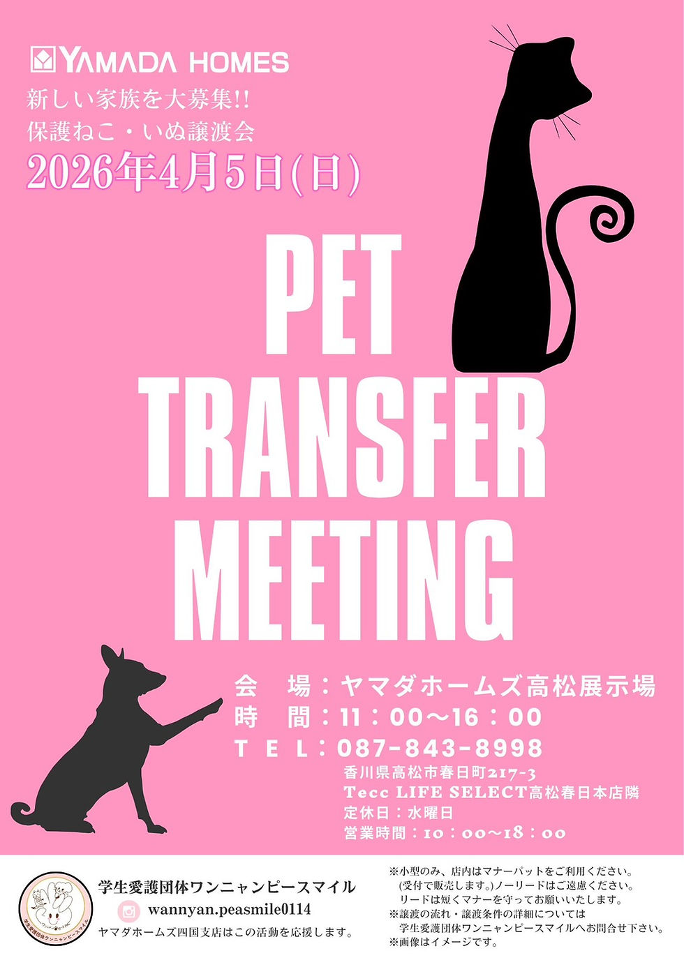 YAMADA HOMES 保護ねこ・いぬ譲渡会