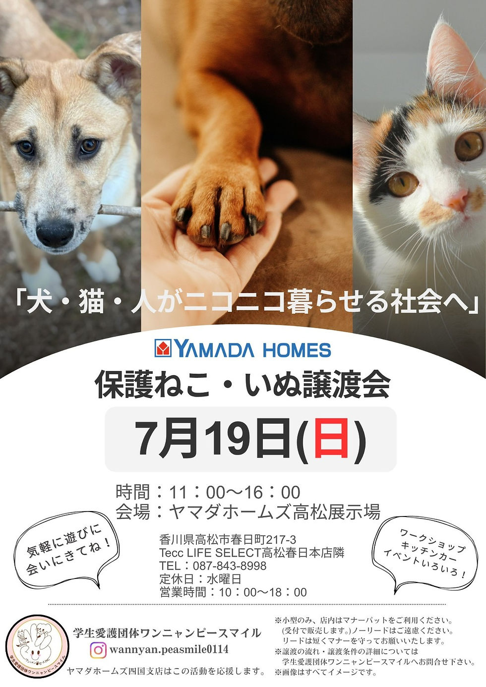 YAMADA HOMES 保護ねこ・いぬ譲渡会