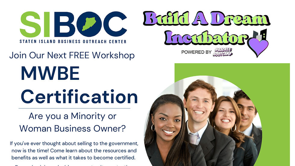 SIBOC MWBE Certification Workshop