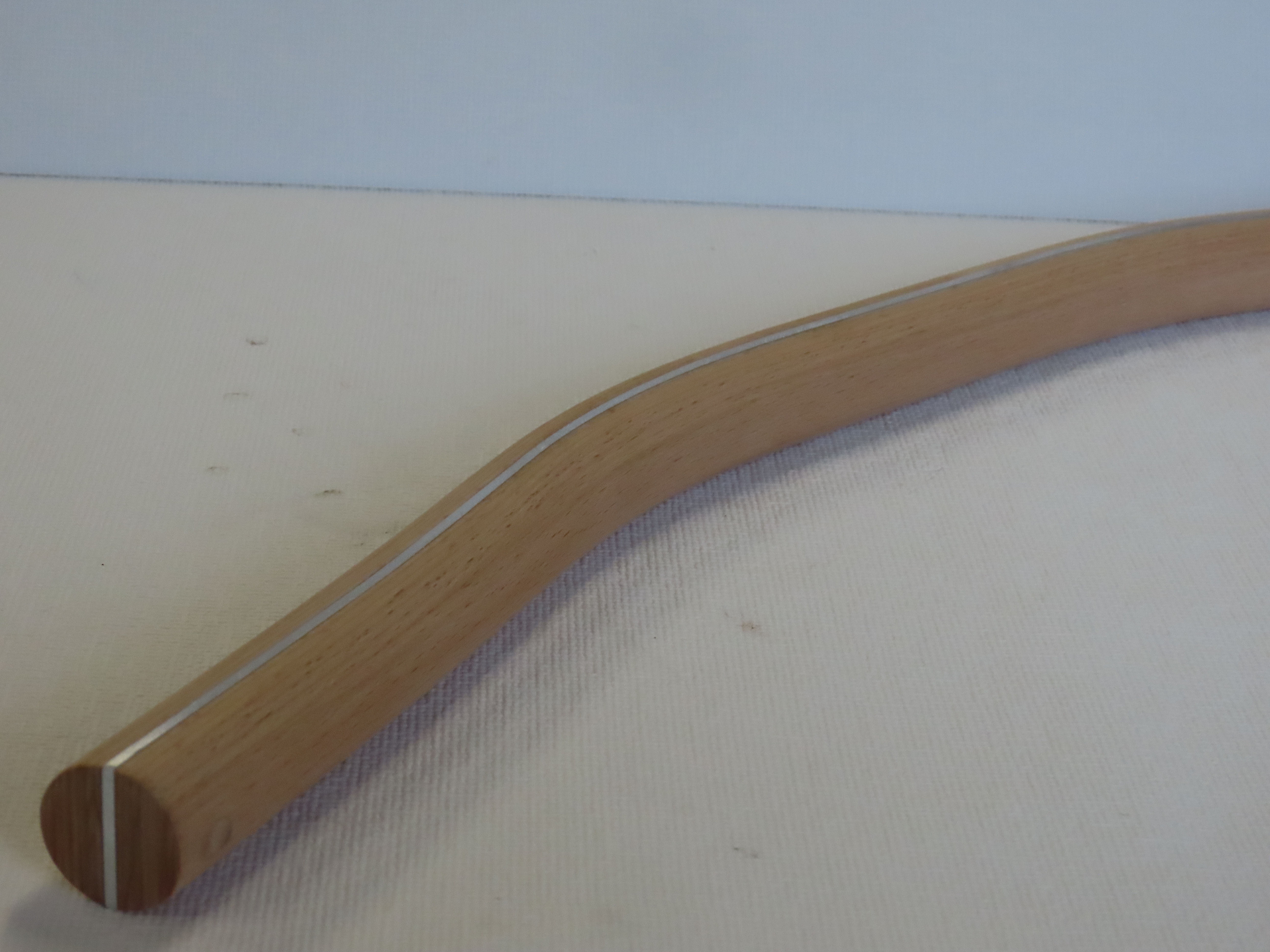 No6 beukenhouten stuur met aluminium bies