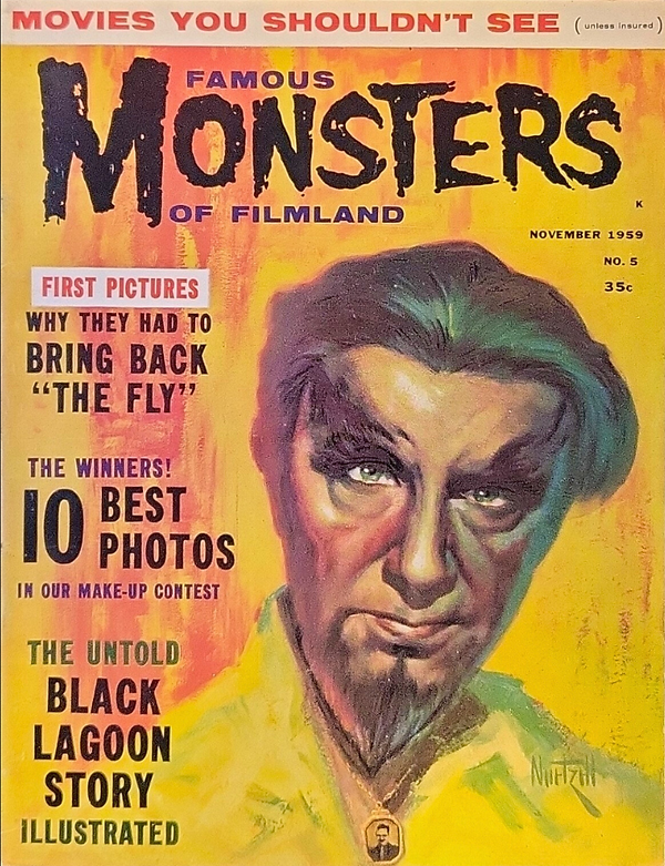 Famous Monsters of Filmland #5 cover by Albert Nuetzell