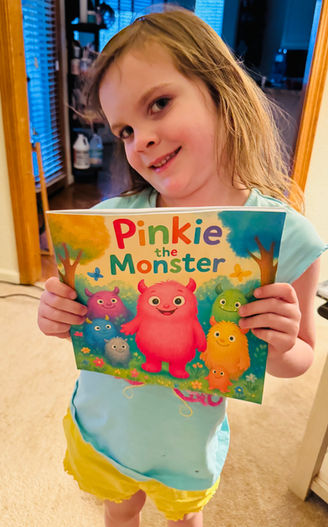 See all about my book, Pinkie the Monster, on The Zevely Zone