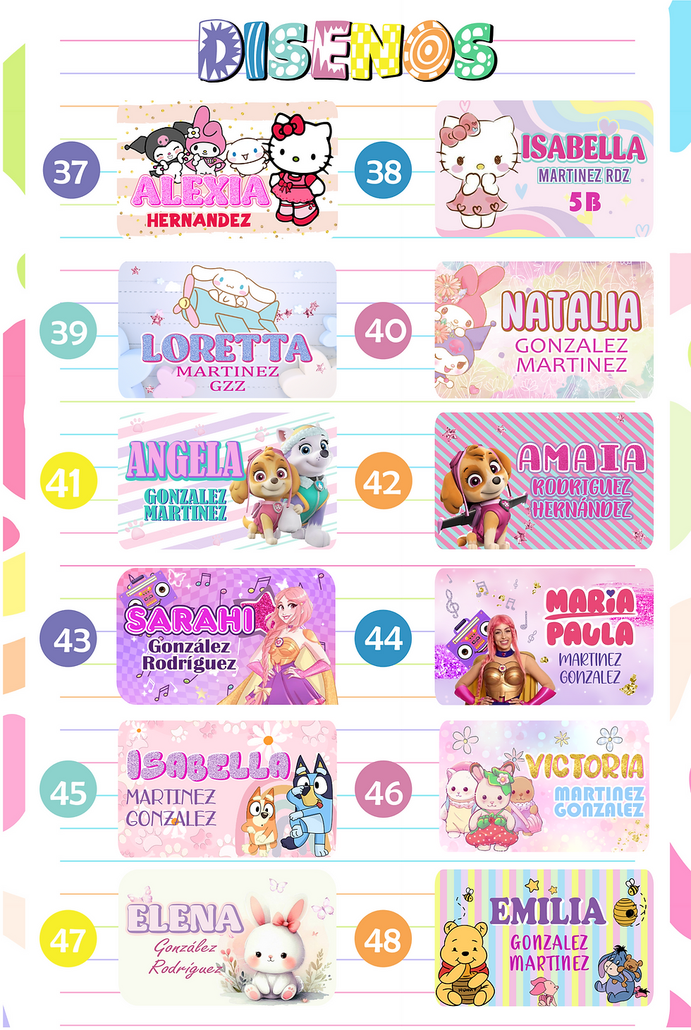 Miniatura: ETIQUETAS ESCOLARES (Plus y Premium)